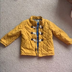 Mustard yellow boy coat